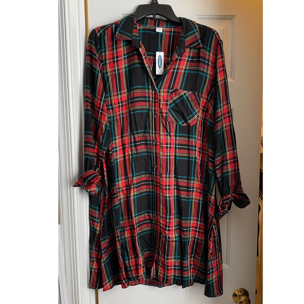 Old navy plaid tunic dress